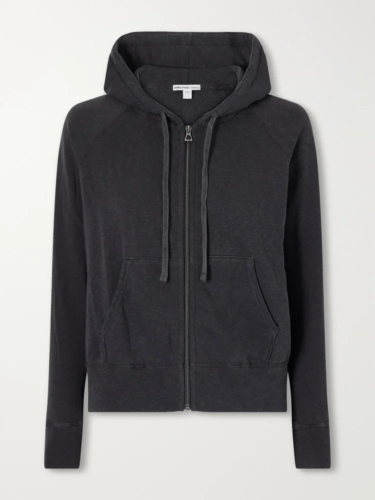 French cotton-terry hoodie