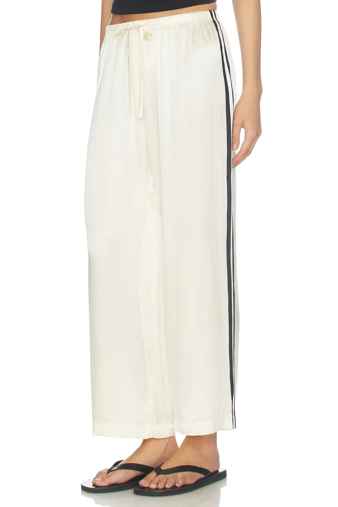 The Silk Stripe Crop Pant