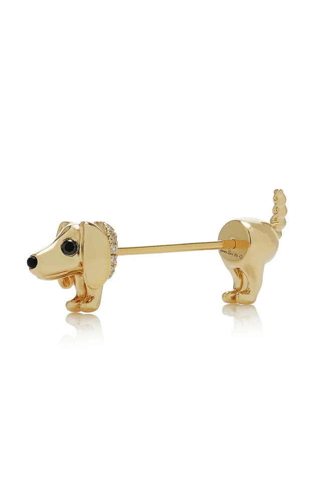 Dachshund 18K Yellow Gold Pin