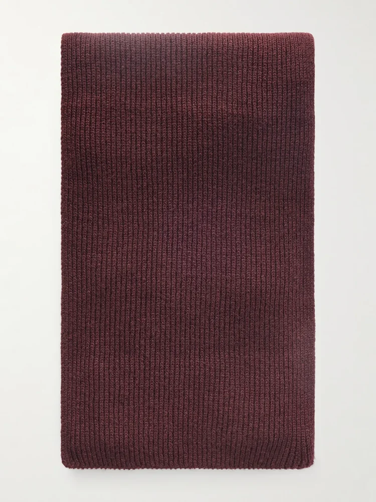 Ribbed Cashmere Scarf