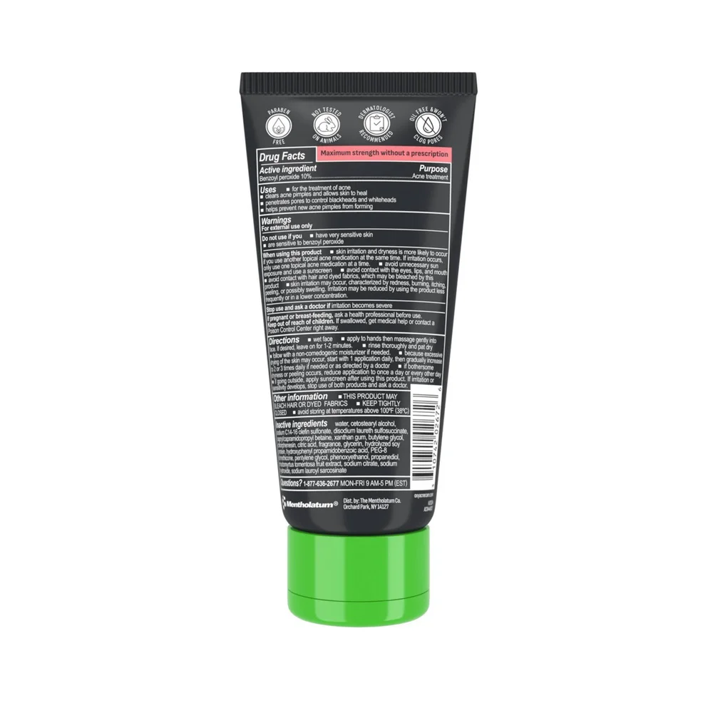 Maximum Strength 10% Benzoyl Peroxide Acne Face Wash