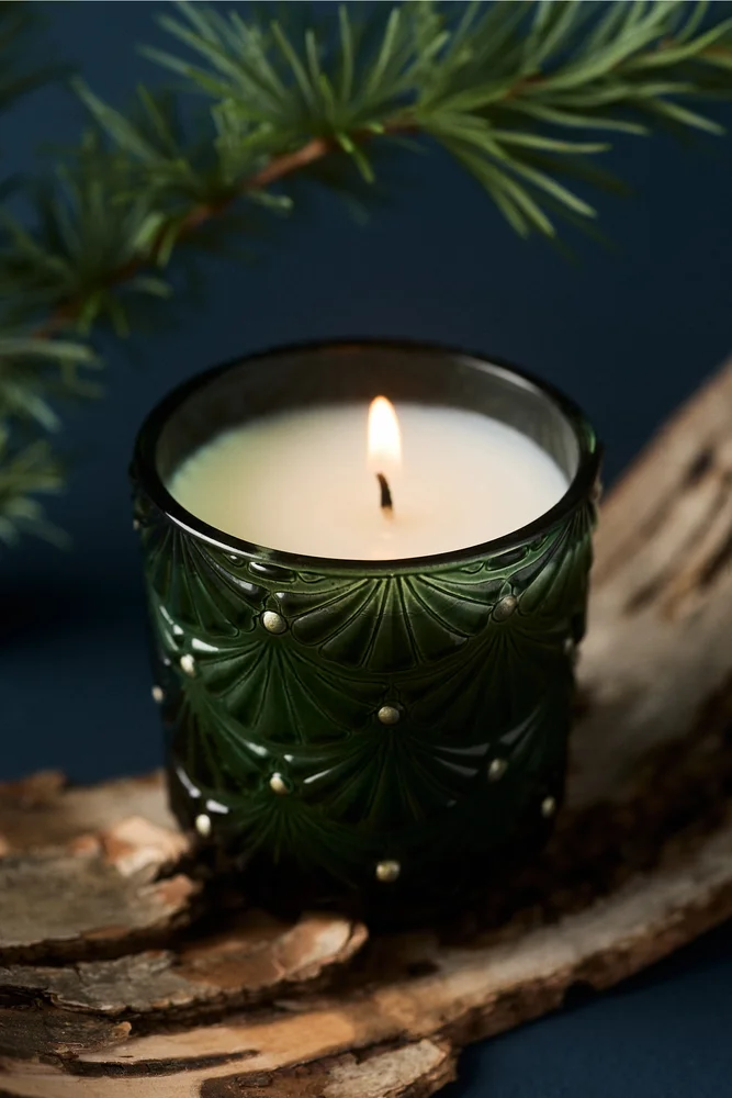Woody Noble Fir Garland Boxed Ornament Candle