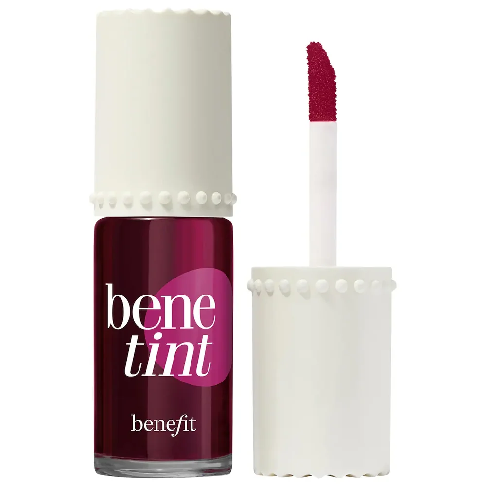 Benetint Lip & Cheek Stain Sheer Buildable Liquid Blush Tint in Raspberry