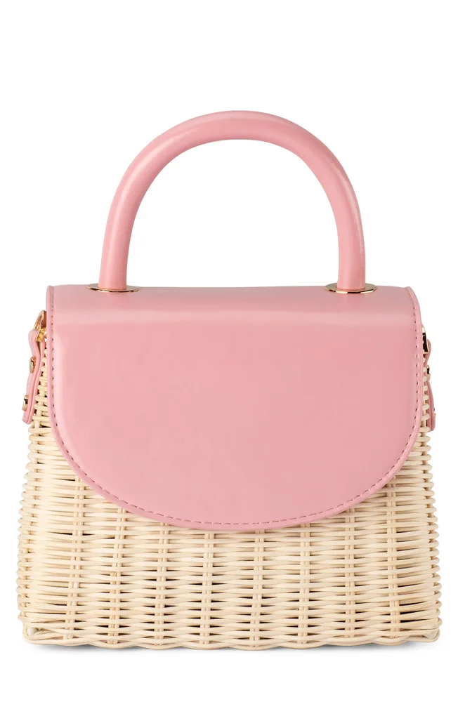 Elle Wicker Top Handle Bag