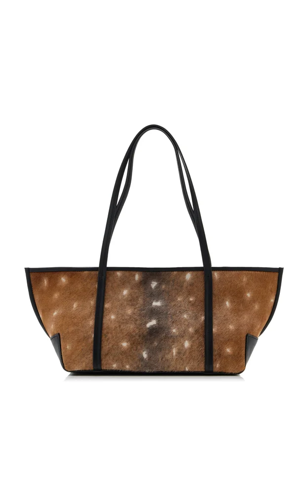 Fawn Leather Bateau Tote Bag