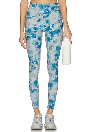 Liquid Foil Copper High Waisted Midi Legging