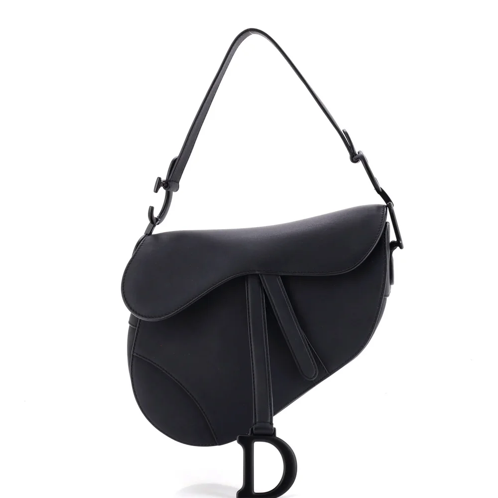 Pre-Owned Ultra Matte Saddle Handbag Leather Medium