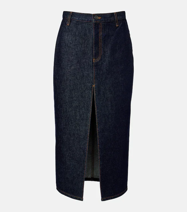 Anden denim midi skirt