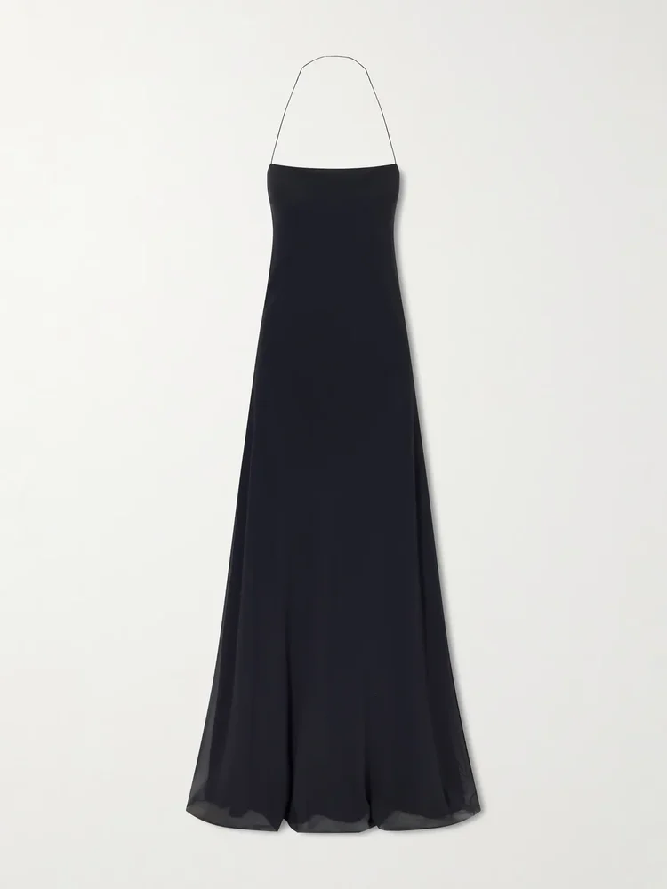 javier silk georgette maxi dress