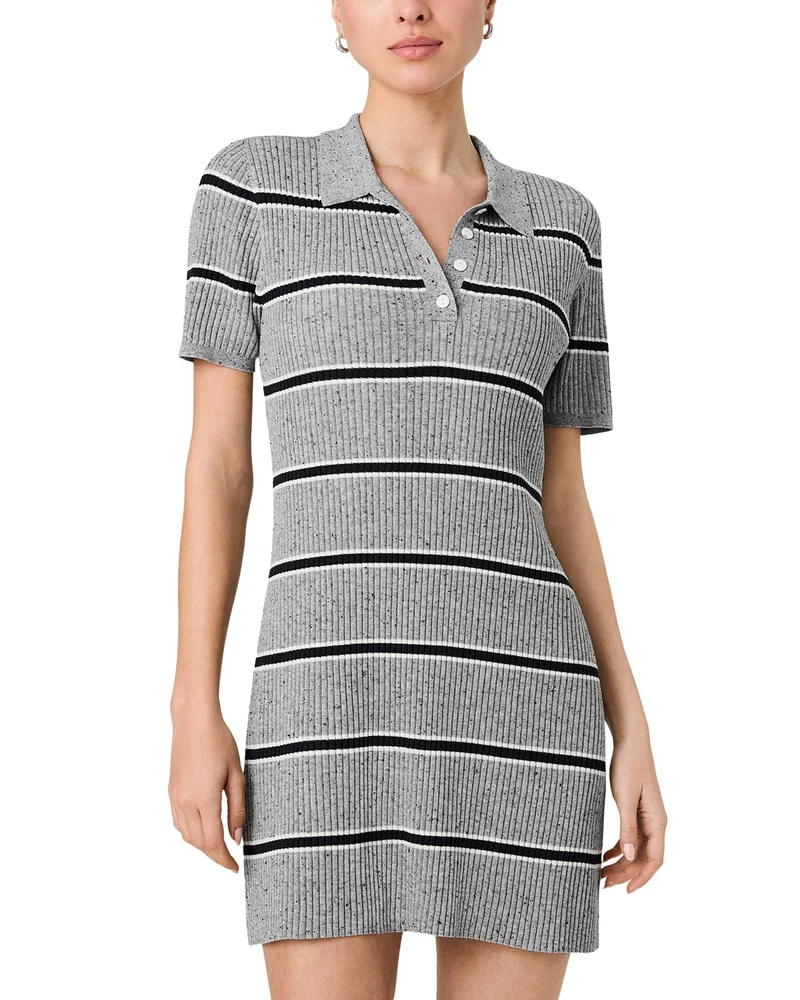 Mason Knit Varsity Stripe Polo Dress