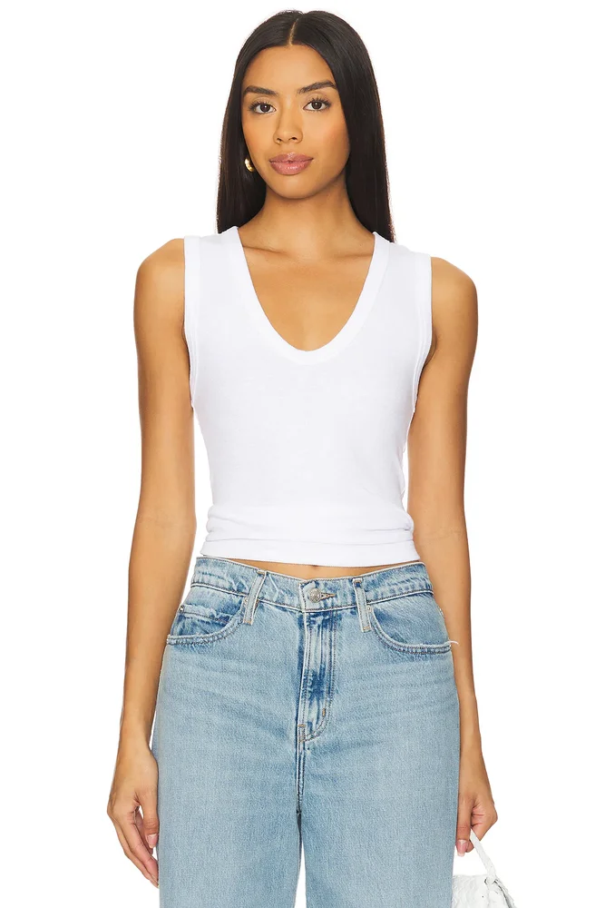 Textured Rib Sleeveless U