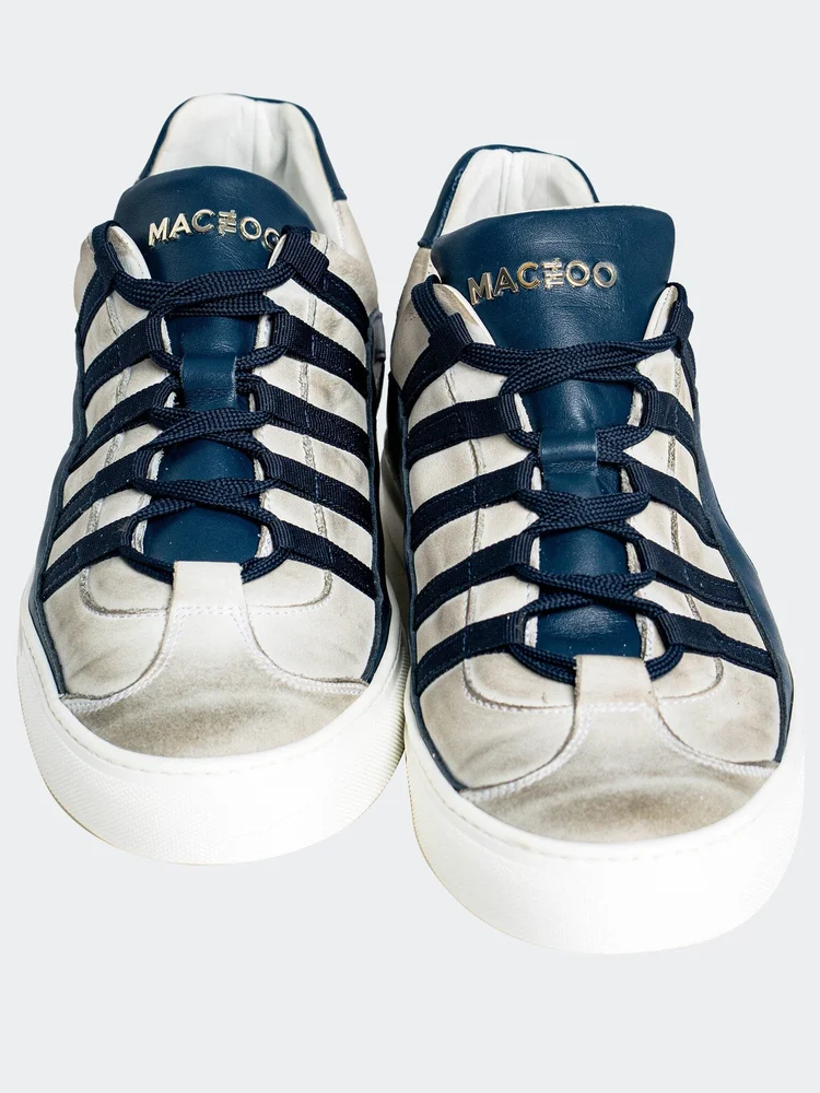 Maceoo Maceoo - Men's Luxury Designer Casual Chrome Silver Shoes