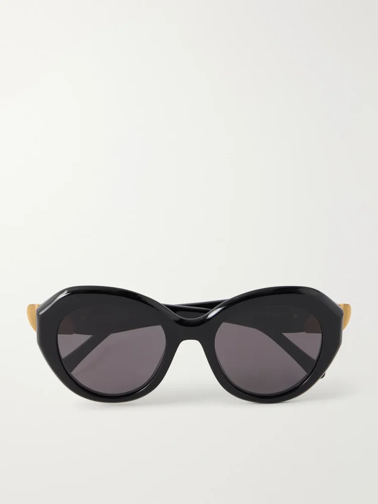Coil cat-eye acetate sunglasses
