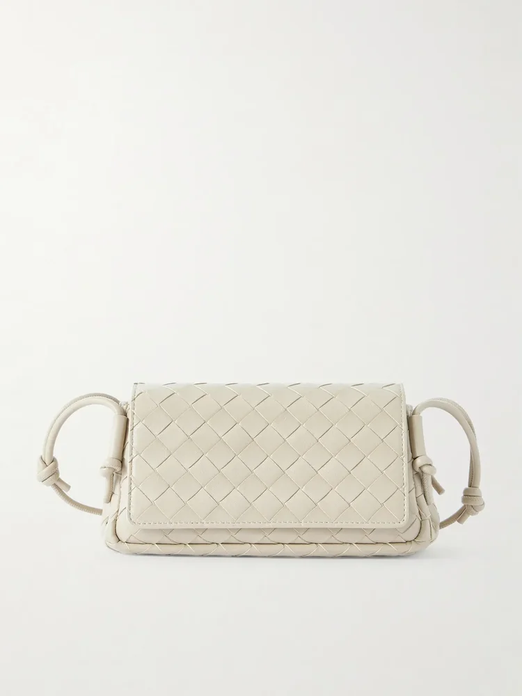 Notturno Intrecciato Leather Shoulder Bag