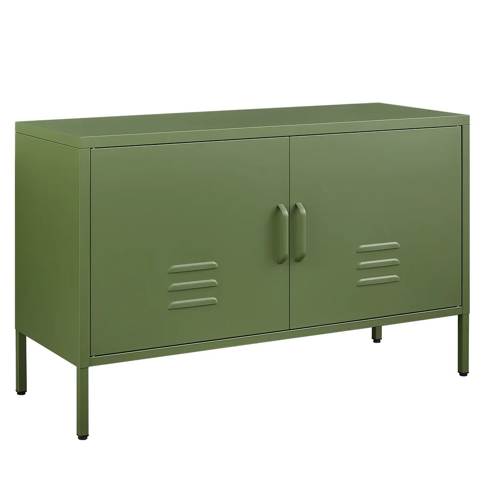Metal Storage Cabinet With Doors And Adjustable Shelf