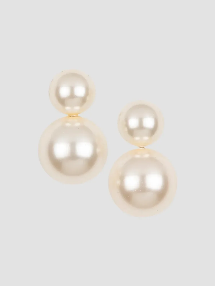 Iris 18K Gold-Plated & Faux Pearl Stud Earrings