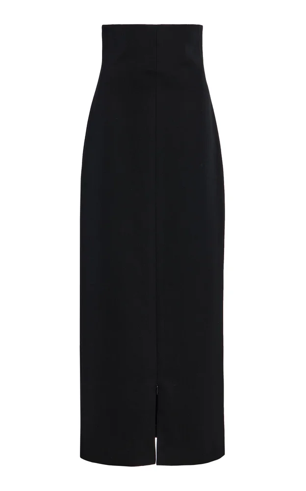 Iphora High-Waisted Wool Maxi Skirt