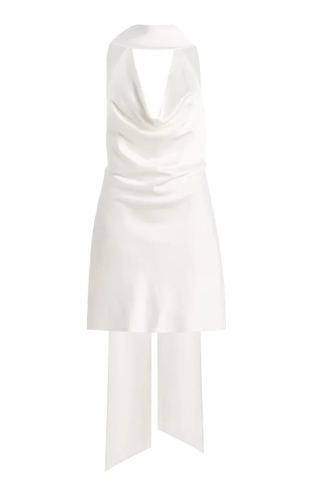 Exclusive Luka Draped Satin Mini Dress