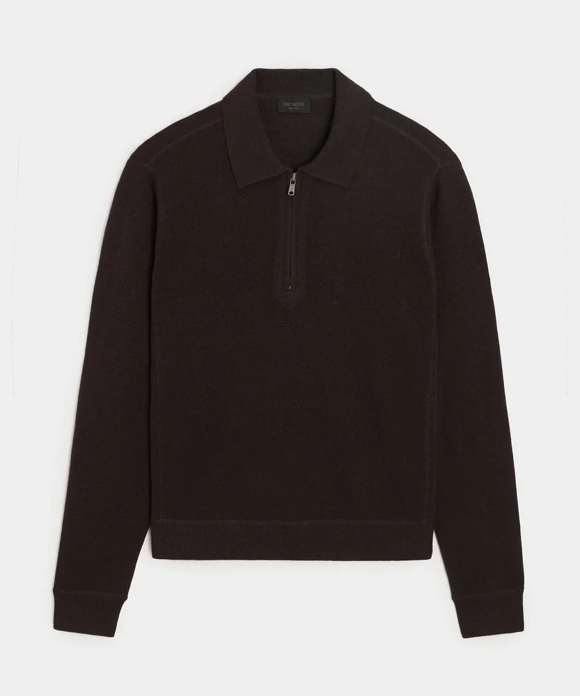 Cashmere Quarter-Zip Sweater Polo