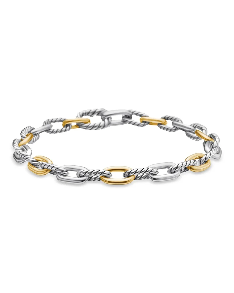 DY Madison Chain Bracelet in Sterling Silver with 18K Gold
