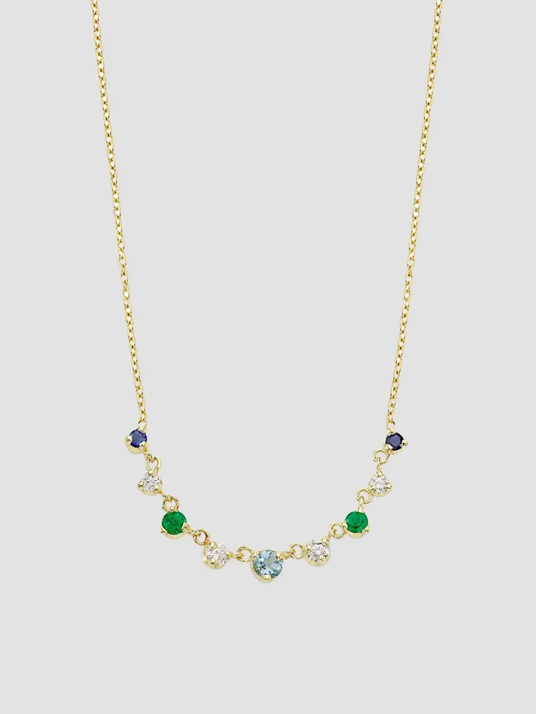 14K Yellow Gold & Multi-Gemstone Necklace