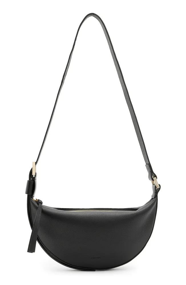 Half Moon Leather Crossbody Bag