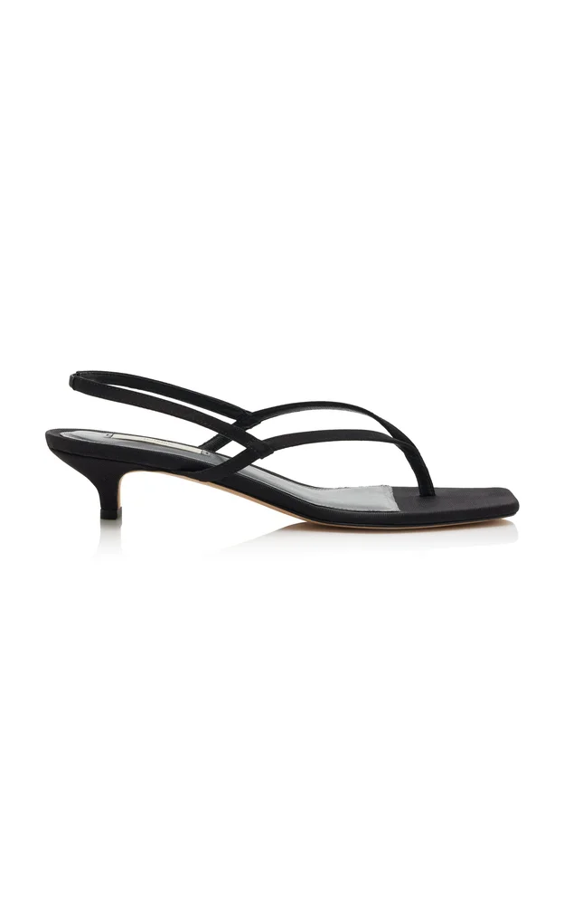 Satin Slingback Sandals
