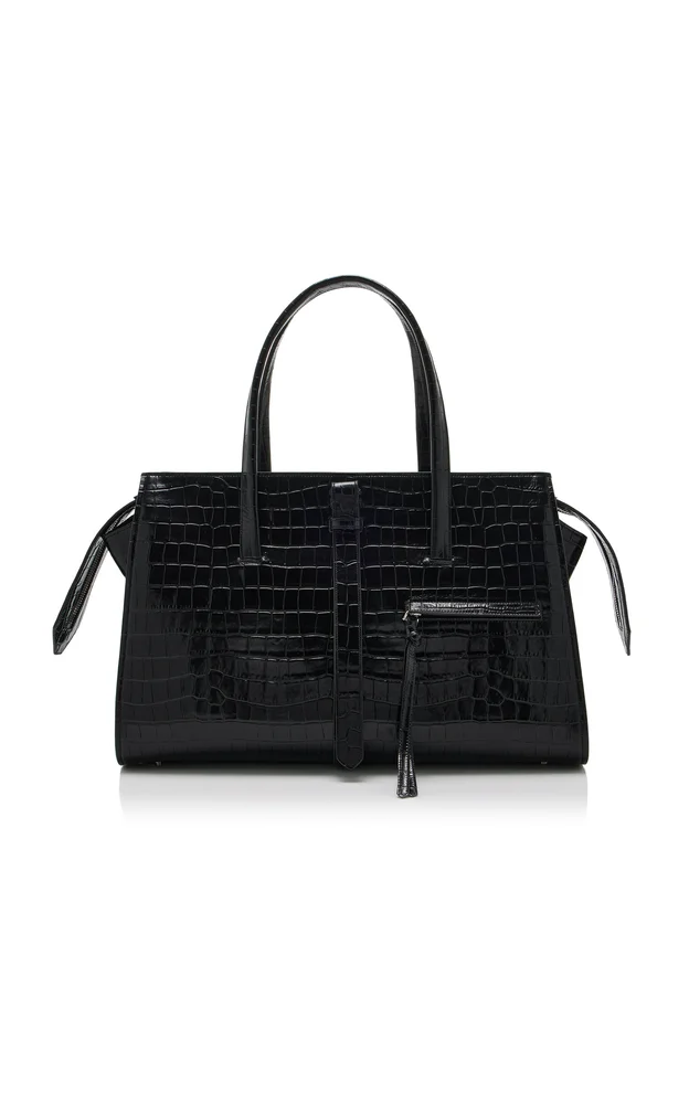 The Vance Croc-Effect Leather Weekender Bag