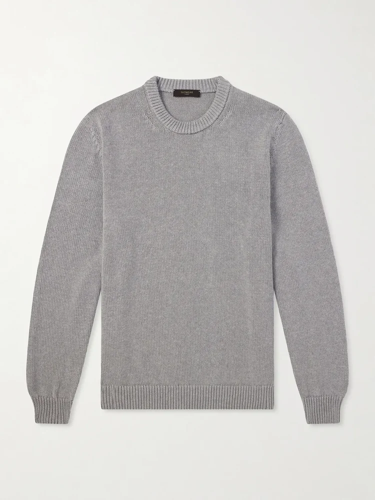 Slim-Fit Cotton Sweater