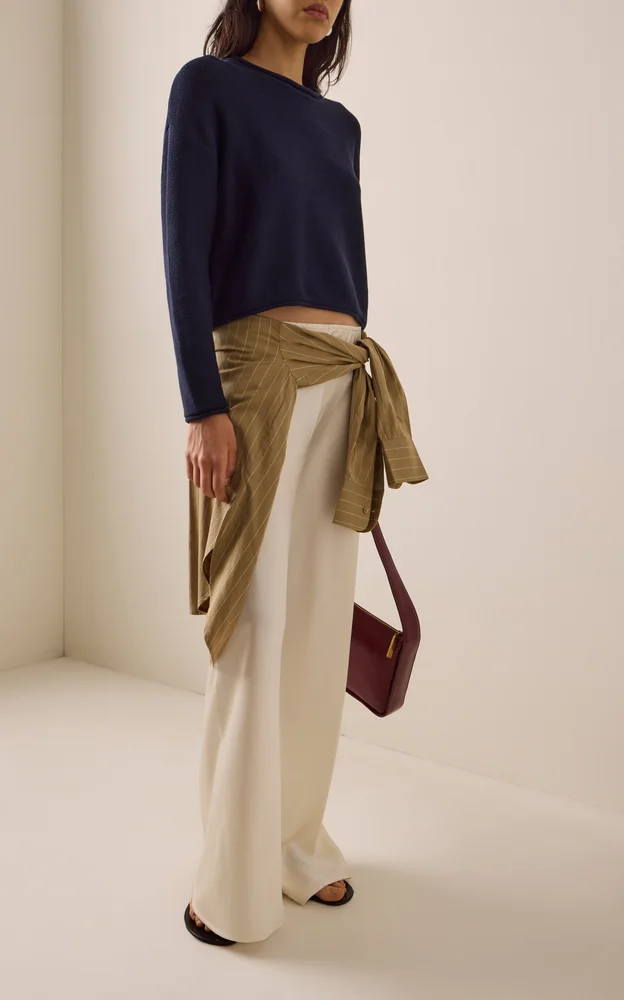 Barb Bias Satin Wide-Leg Pants