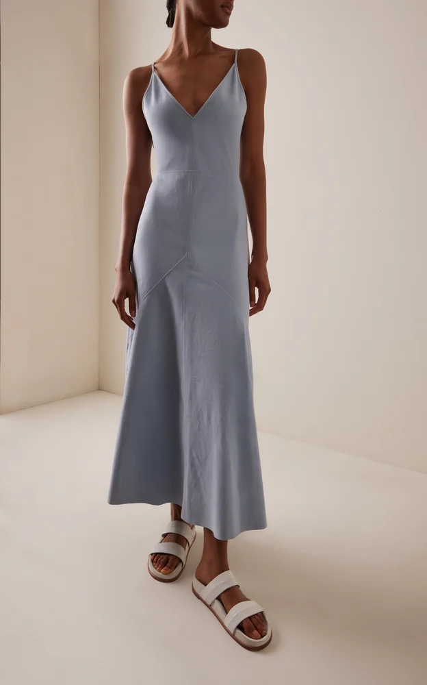 Brigita Suede Midi Dress