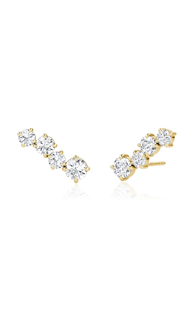 14K Yellow Gold Lab-Grown Diamond Cosmos Stud