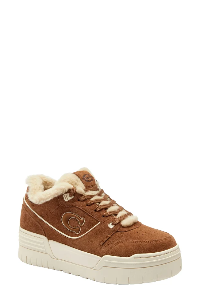 Soho Shearling Trim Platform Sneaker
