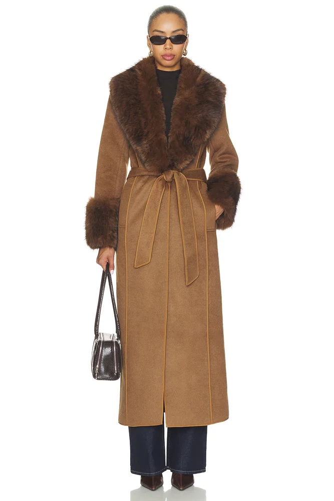 Veldra Fur Panel Coat