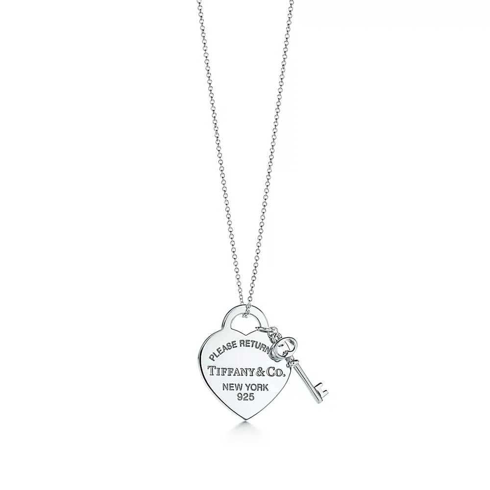 Return to Tiffany® Heart Tag with Key Pendant in Silver