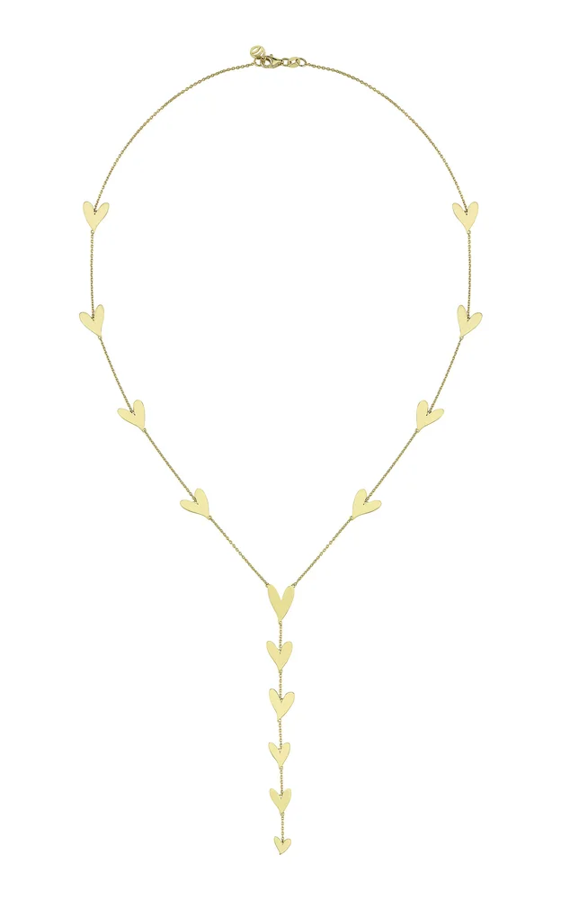 Be Mine 14k Yellow Gold Lariat Necklace