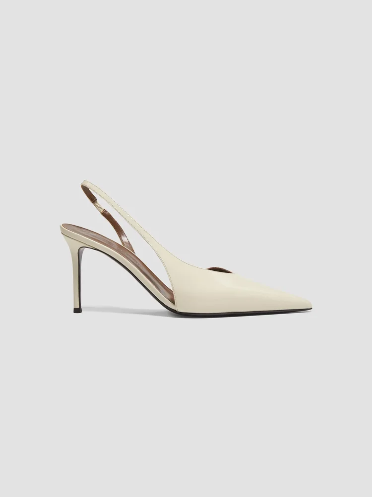 Vernice Vague 85MM Patent Leather Slingback Pumps