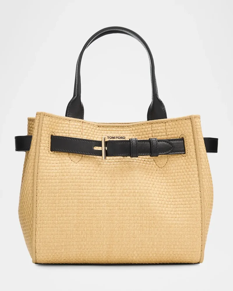 Audrey Small Raffia Top-Handle Bag