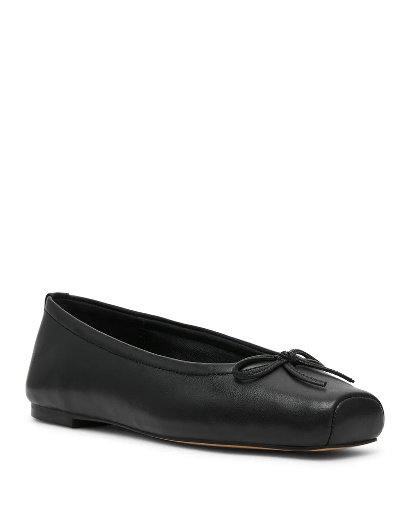 Eleve Leather Bow Ballet Flats