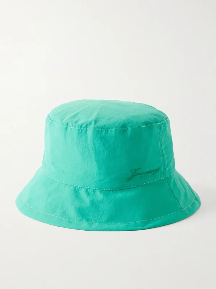 Le Bob Baluchon embroidered shell bucket hat