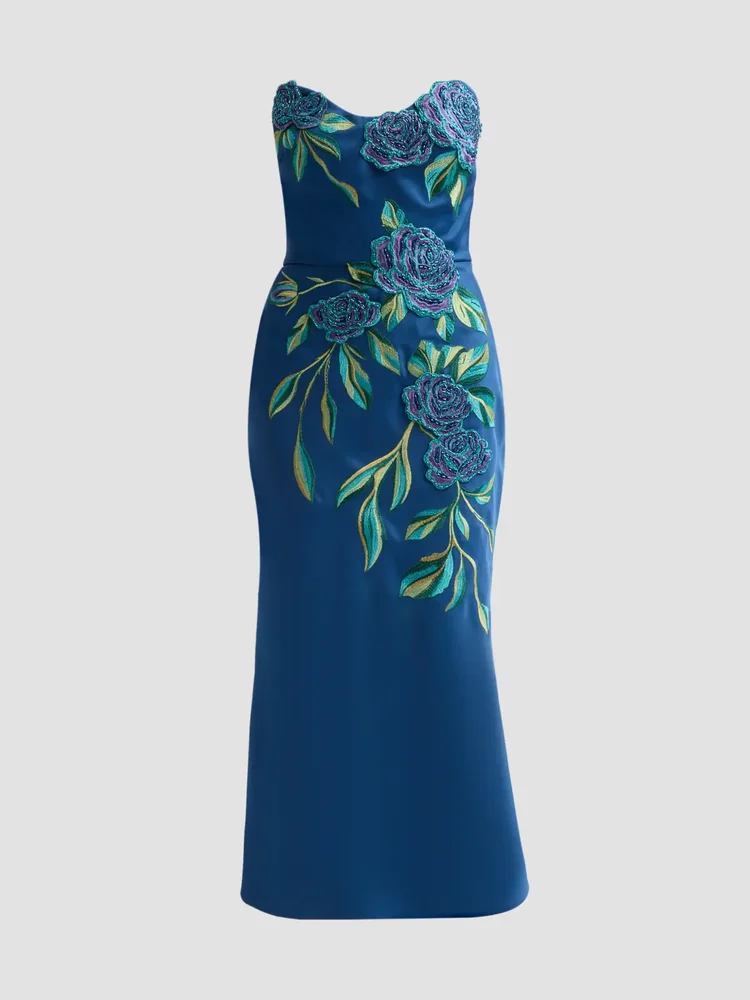 Emmeline Embroidered Cocktail Dress