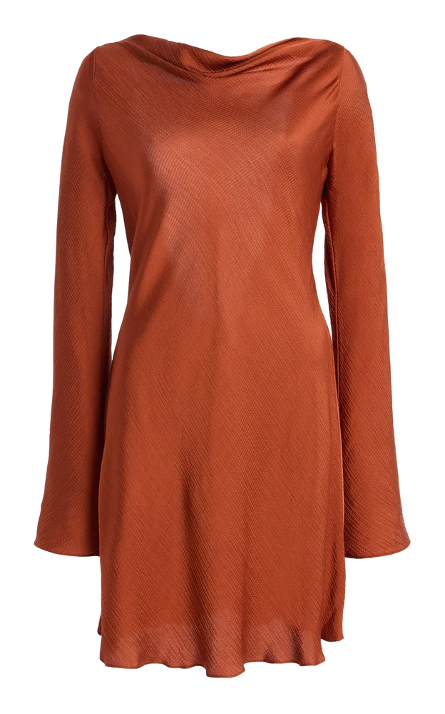 Ardea Cowl Back Satin Mini Dress