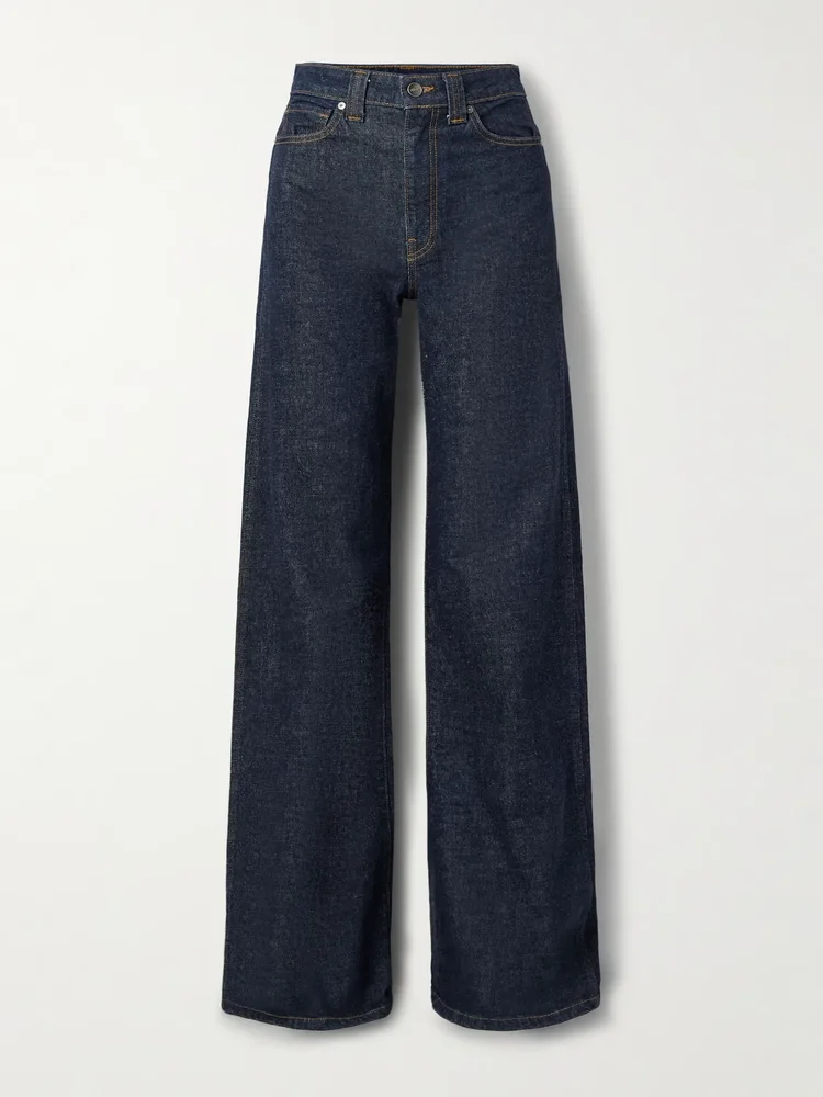 Dane high-rise wide-leg jeans