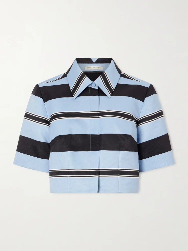 Natalie striped twill shirt