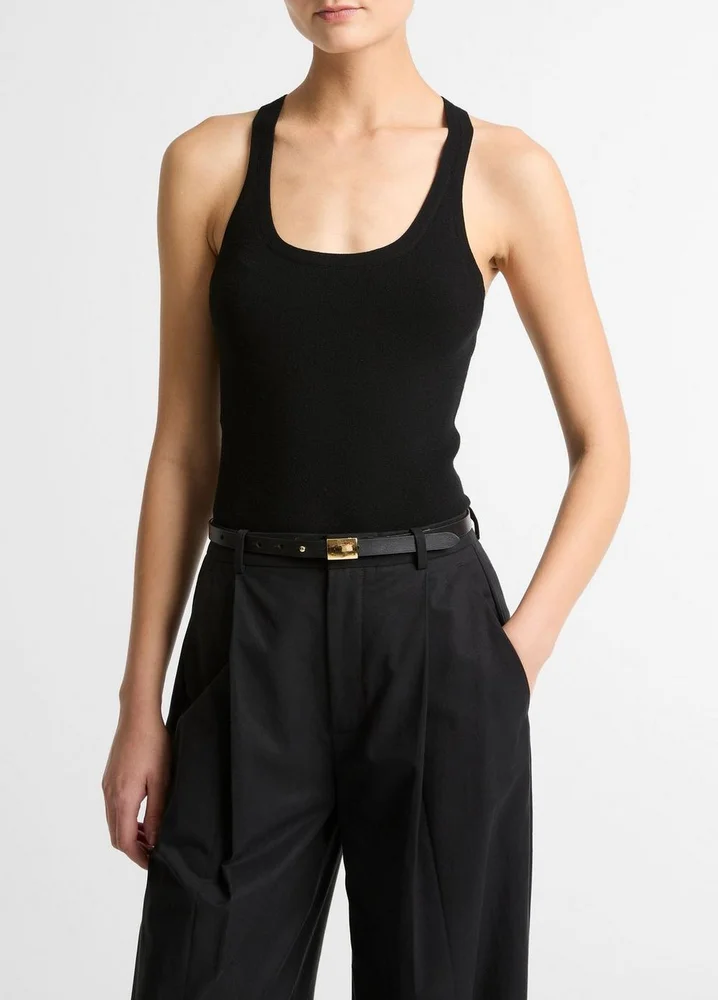 Milano-Stitch Scoop-Neck Sweater Tank