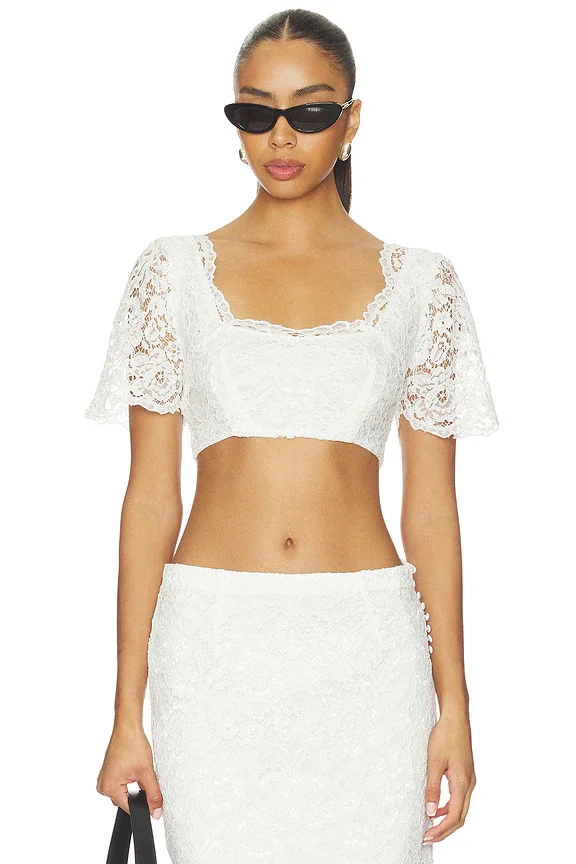 X Paige Lorenze Honeymoon Lace Blouse