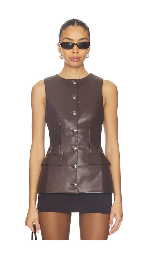 Jordan Faux Leather Top