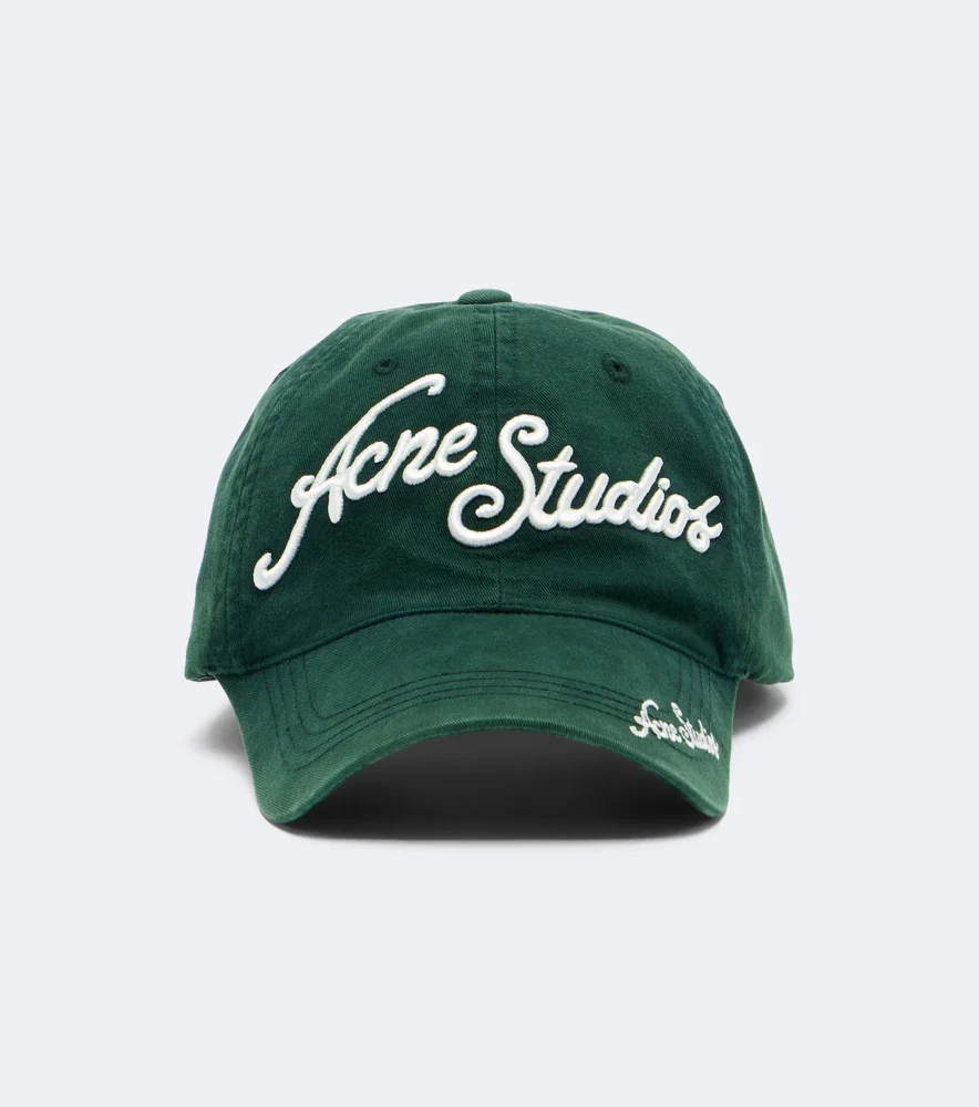Logo denim baseball cap
