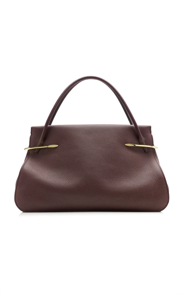 Pinch Leather Top-Handle Bag