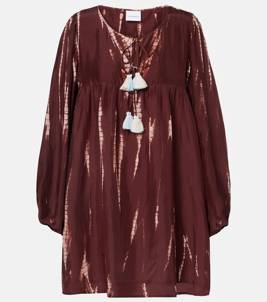 Hailey tie-dye silk minidress